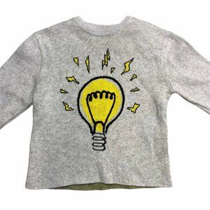 ZARA Knitwear Boys Girls Grey Lightbulb Pullover Sweater 18m - 24m